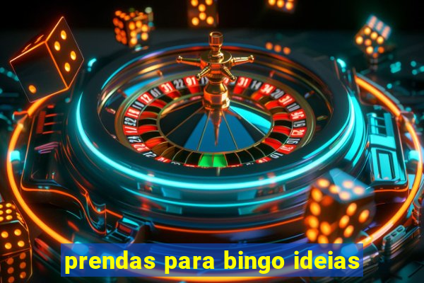 prendas para bingo ideias